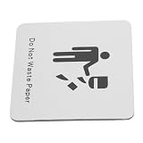 POPETPOP Do Not Waste Paper Bitte Sie Papier Warnschild Für Badezimmer Und Toiletten Für Innen Und Außenbereiche Fördert Papierersparnis Design