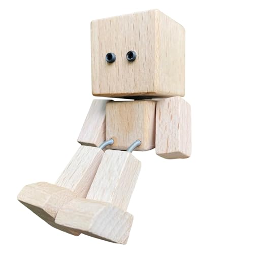 De Madera Que Danza | De Madera | Animado Base Amortiguada Pies Móviles para Decoración Oficina Hogar Cumpleaños