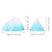 GALPADA 2pcs Aquarium Ice Mountains Decoration: Fish Tank Landscape Decor for Turtle - Simulation Iceberg Figurine