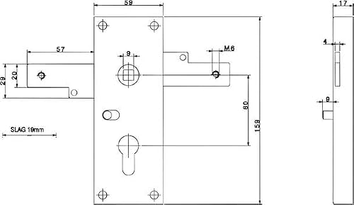 Garagenschloss Bever 8301 PZ60/9 für Garagentore