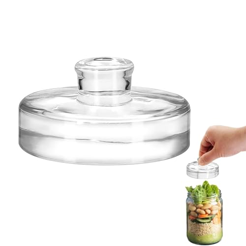 Image of Fermentation Weight, Glass Fermentation Weight, Fermentation Jar Glass Weights with Easy Grip Handles, for Homemade Pickles, Kimchi, Sauerkraut