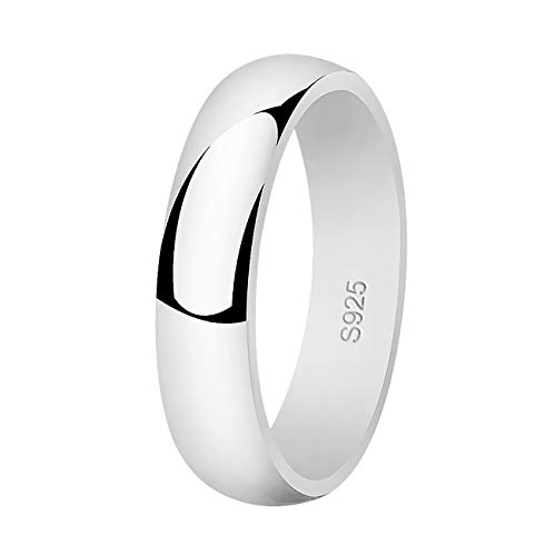Bague de mariage symbole d'amour éternel en argent 925 massif 5mm
