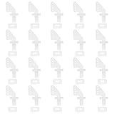 sourcing map 20 Stück Kunststoff-Kontrollhörner, 4 Löcher, 19 x 17 mm, Einstellnadel, Ruderwinkel für RC-Flugzeug, KT, DIY-Modell, Flugzeugteile, Zubehör, Weiß