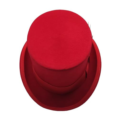 Image of Wool Top Hat for Men Women Topper Hat Mens Tall Tophat Christmas Costume