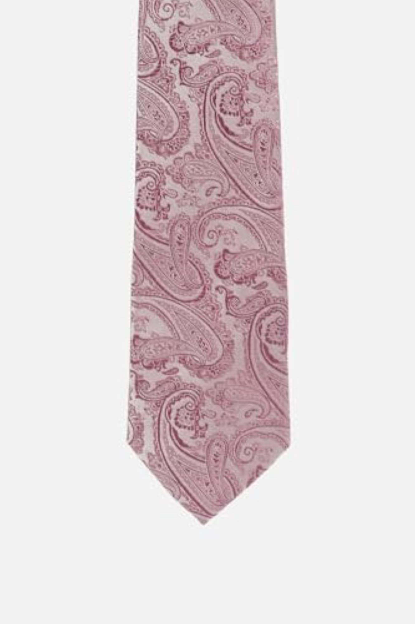 Men's Pink Party Tie, Pocket Square & Lapel Pin Set