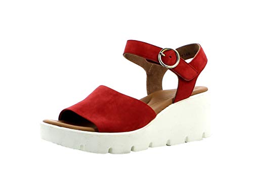 Migliori Scarpe con la Zeppa Paul Green Donna Sandali 7366, Signora Sandali con Zeppa,Platform,Piattaforma,Scarpe di Estate,Confortevole,Tacco Alto,Red,41 EU / 7.5 UK