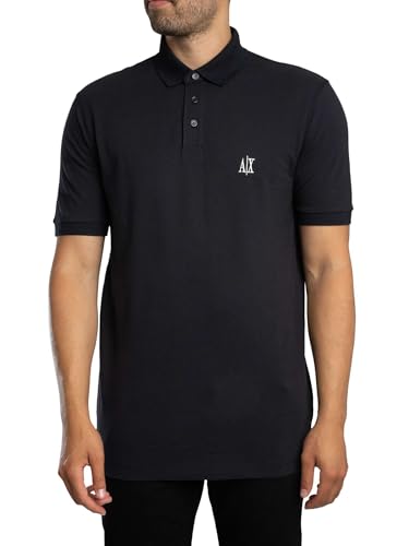 Armani Exchange Mens Icon Project Embroidered Logo Polo Shirt Blue M Dunkles Marineblau M