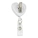 Autism Awareness Diversity Puzzle Pieces Heart Lanyard Retractable Reel Badge ID Card Holder - White