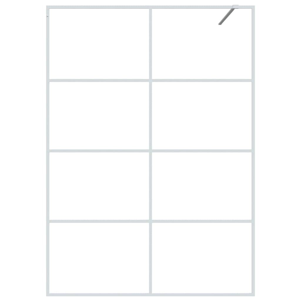 Parete Doccia Walk in Bianca 140x195 cm Vetro Trasparente ESG,Parete per Doccia Walk-in,Parete Doccia,Componenti Doccia,Pareti Doccia-152144