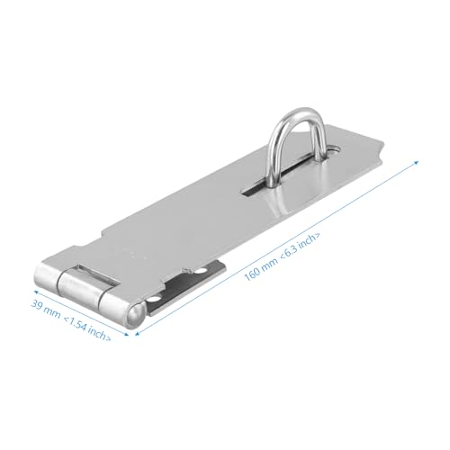 Image of 15 PCS 5 Inch Door Hasp Latch, Stainless Steel Padlock Hasp, Heavy Duty Security Hasp with 135 Pcs Screws, Door Locks Hasp Latch for Doors and Cabinets