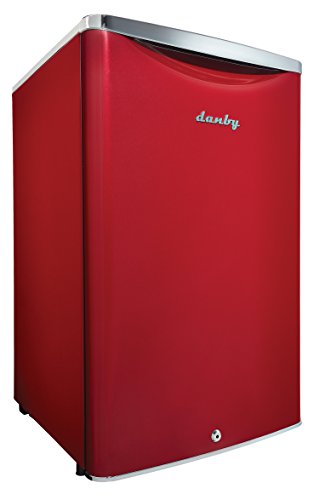 Danby Contemporary Classic Dar044A6Ldb 4.4 Retro Fridge In Metallic Red Cu. Ft. (124 L) Capacity Compact All Refrigerator Featuring Danby’s Patented Design Energy Star Compliant #TOP7