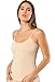 VAVONNE Spaghetti Strap Camisole Tank Tops for Women, Basic Slim-Fit Cotton Cami Undershirts (Nude, Small)