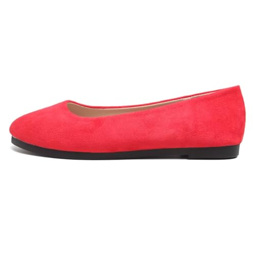 Image of Dear Time Women's Flats Comfortable Slip On Ballet Flats Soft Solid Casual Shoes