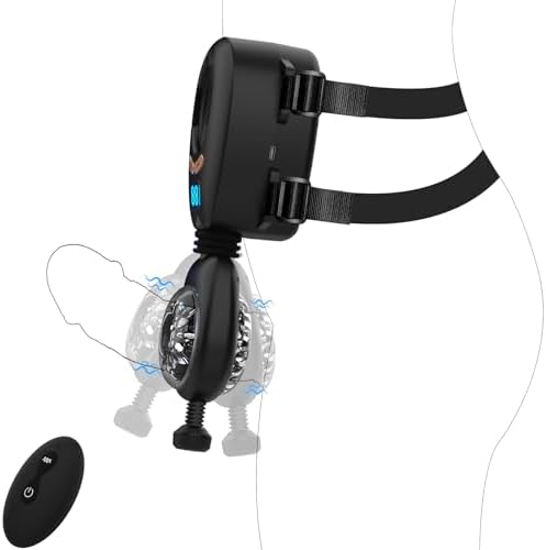 Wearable Automatic Male Masturbator with Removable Belts, Wordone LCD Display Adjustable Males Sex Toys Penis Pump/Male Stroker, Adult Sex Toys for Men, Real Blowjob Sex Machine for Men's Pleasure