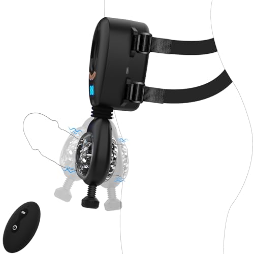 Wearable Automatic Male Masturbator with Removable Belts Wordone LCD Display Adjustable Males Sex Toys Penis Pump/Male Stroker Adult Sex Toys for Men Real Blowjob Sex Machine for Mens Pleasure