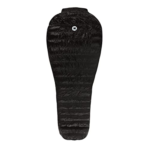 AEGISMAX Nano Upgrade Series Red Black Purple Outdoor Camping Ultra-Light Spring Autumn Mummy Ultra Dry Goose Down Sleeping Bag 700FP (Black M)