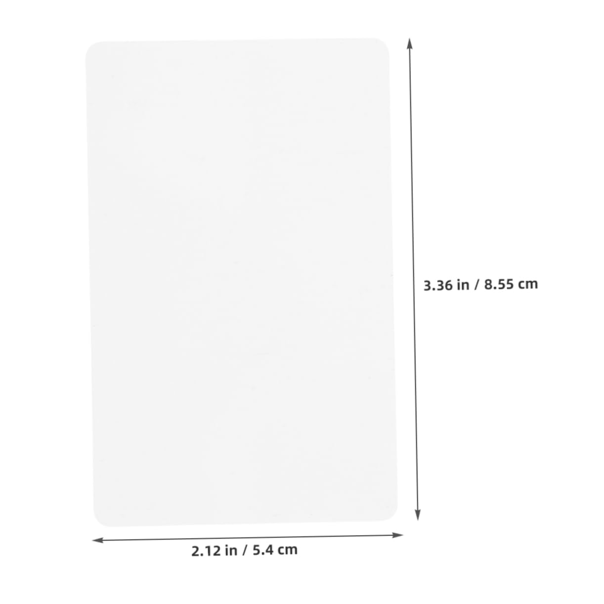 Cartes de Visite Vierges Recto Verso Pvc, 100 Pièces, Blanches