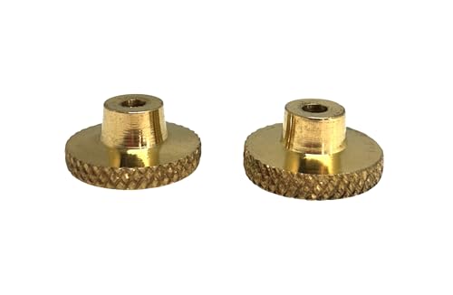 Traditional Sturdy Pure Brass Thiri Holder/Wick Holder for Temple/Pooja Diya, Set of 2, Gold, Oil Lamp Stand for Pooja Deepak/Deepam/Batti Holder/Batti Stand (P425)