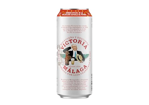 Victoria de Málaga | Cerveza suave malagueña y exquisita!! | Caja 24 de Latas de 50 cl.