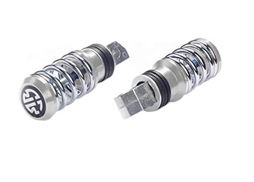 AUTONEST Coil Spring Style Bike Foot Pegs (Set of 2) Chrome for Hero Super Splendor