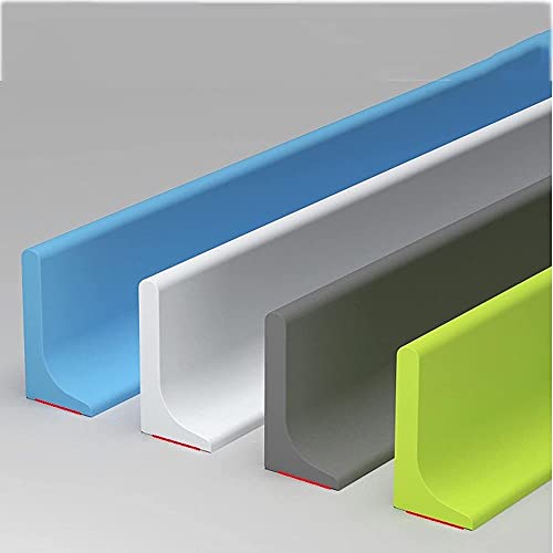 QMZDXH Seuil Douche Pliable Barrière d'eau Silicone, Obturateur Barrage d'eau De Seuil De Douche, Bandes D'étanchéité Auto-Adhésives, Barrière Anti-Inondation White,100cm Cover