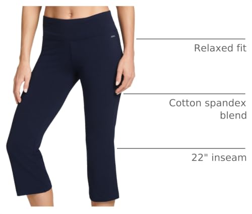 Image of Jockey Womens Cotton Stretch Slim Flare Capri