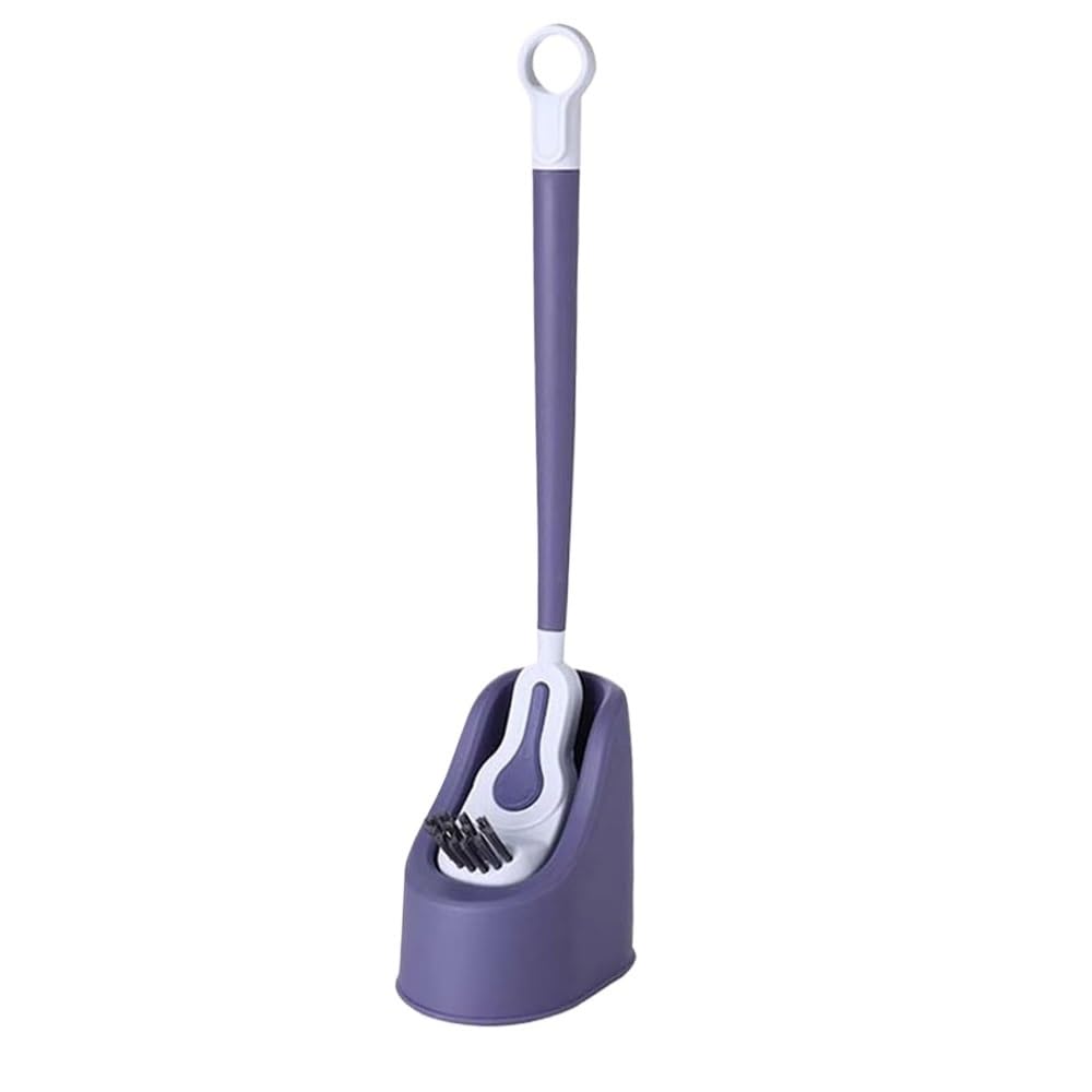toilet brushes & holders Bathroom Long Handle with Base Standing Plastic Toilet Brush