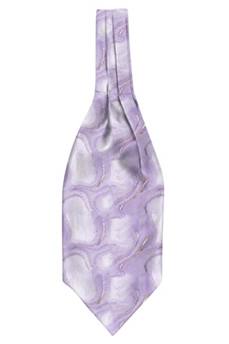 Image of BLACKSMITH Jacquard Microfiber Neckwear Ascot and Matching Pocket Square Set for Men