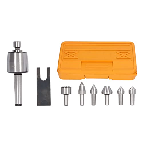 Mt3 Medium Duty Live Center Set, Live Center Revolving High Carbon Steel Morse Taper Interchangeable with 7Pcs Tip