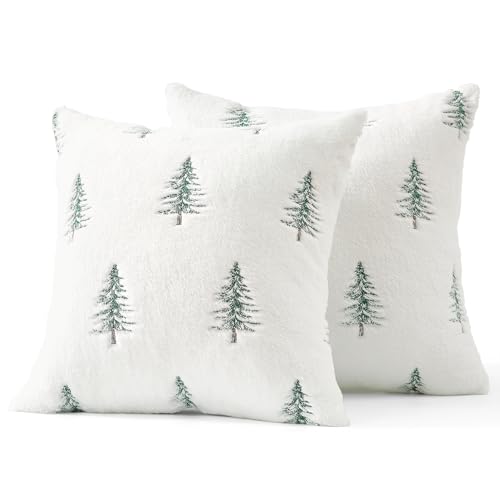 MIULEE Christmas Pillow Covers - Faux Fur Embroidered Decor - Image 8