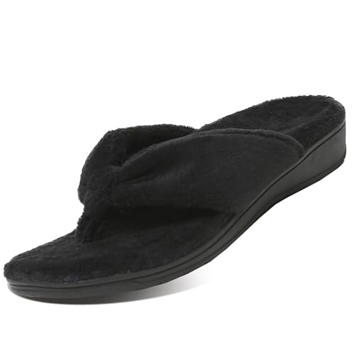Seaside Women's Comfy Slippers - Black, 9 M