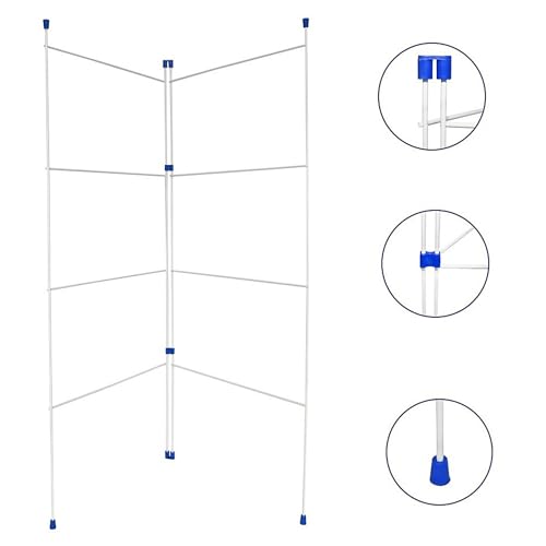 2 Fold Clothes Airer Laundry Drying Rack – Foldable Indoor Outdoor Concertina Dryer Stand, Space-Saving Metal Frame with Non-Slip Feetfor Clothes & Towels - Image 3