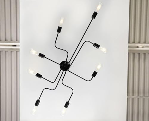 Lustre Sputnik 8 lumières pour salon et salle à manger moderne