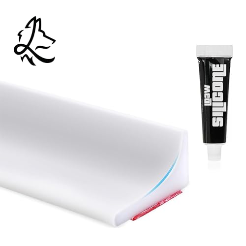 LD3W Self-adhesive seal Junta de puerta de ducha de silicona pegatina con tubo de silicona para estanqueidad para paraguas, baño común, sello de ducha (blanca, 1, metro)