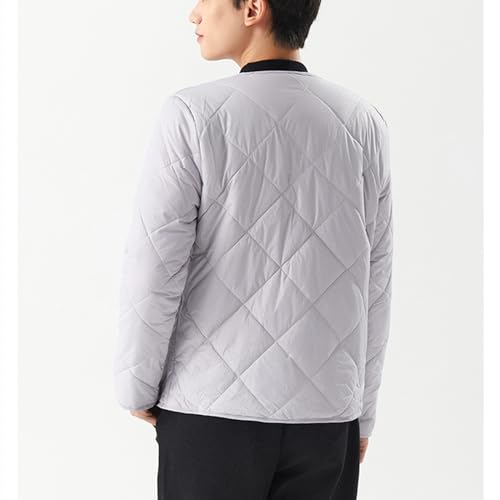OCFPXFBV Jaqueta Masculina De Algodão Leve À Prova De Vento E Quente Acolchoada Jaqueta Forrada De S
