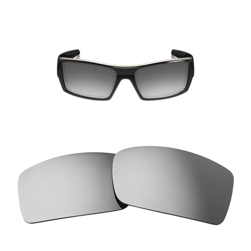 HiCycle2 Verres de rechange pour lunettes de soleil Oakley Gascan OO9014 60 mm avec chiffon de nettoyage, Argenté., Oakley Gascan width millimeters