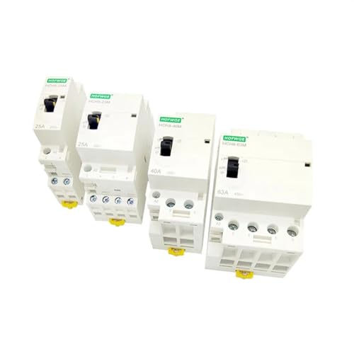 Contacteur modulaire 4P 40A 220V DIN Rail domestique avec interrupteur manuel - 7