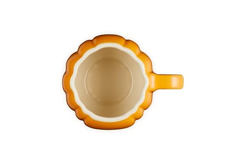 Image of Le Creuset Stoneware Pumpkin Mug with Lid, 14 oz., Persimmon