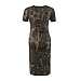 Estuaferng Baby Shower Maternity Dress Midi Dresses for Women Maternity Fashion 2025 Winter Dress for Outdoor Family Gathering - Brown