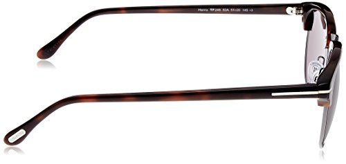 Tom Ford Henry FT0248 Sunglasses-52A Light Ruthenium/Havana (Gray Lens)-51mm3