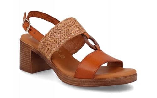 Sandales en cuir d'exception à talon large et semelle légère