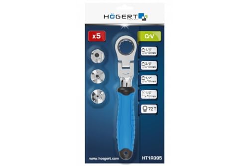Image of Hogert Technik HT1R395 Free-Wheel Ratchet Chrome Vanadium Steel