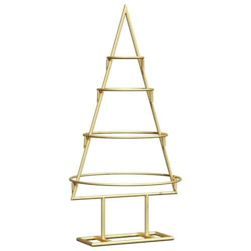 vidaXL Albero di Natale in Metallo con Supporto Oro 60 cm, Albero...