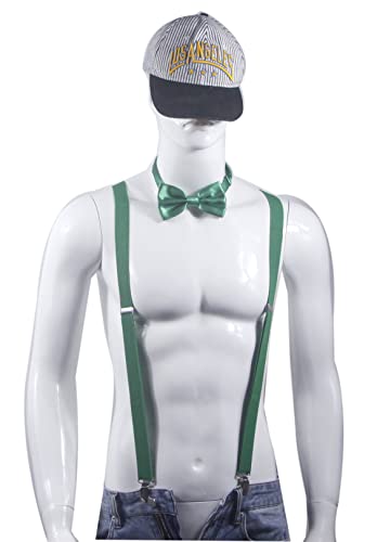Image of Men's Suspenders Bowtie Set Elastic Y Shape Style Women's Suspenders Bowtie For Wedding&Formal Events
