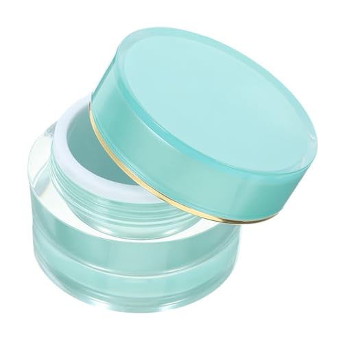 Healeved Botella Cosmética Pequeño Viajar Recargable Envase De Crema De Boca Ancha Envases De Crema Rellenables Tarro De Crema Vacio Contenedores De Viaje Recipiente De Crema Green Acrílico