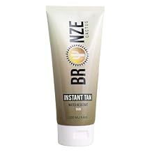 Instant Tan Water-Resistant Smooths Skin & Conceals Imperfections | Instant Bronze Glow That Resists Water | Natural Looking Tan | Transfer Proof Finish | Face & Body Application