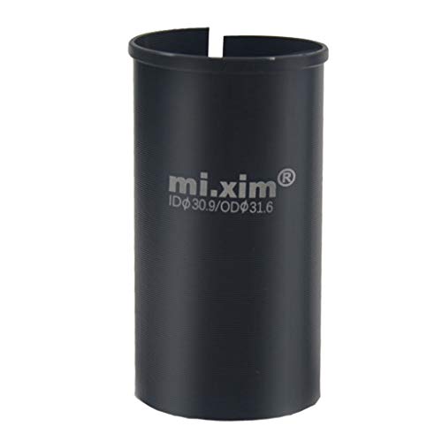 MagiDeal Adaptador de Tija de Sillín de Bicicleta Tija de Sillín de Bicicleta Que Cambia Las Calzas de 30,9 Mm a 31,6 Mm - Negro