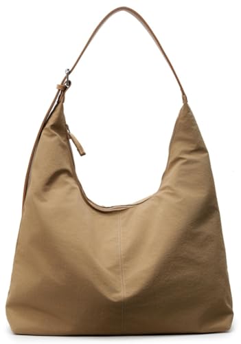Image of Slouchy Nylon Tote Bag Women Trendy Crossbody Purse Underarm Shoulder Hobo Bags Satchel College Travel Tote Handbag 2025