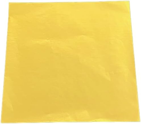 【ケース販売】アルミ箔平判 ウス金９（Ｏ）片艶紙入 ９０&times;９０ｍｍ（1包/1000枚入）4525097500036