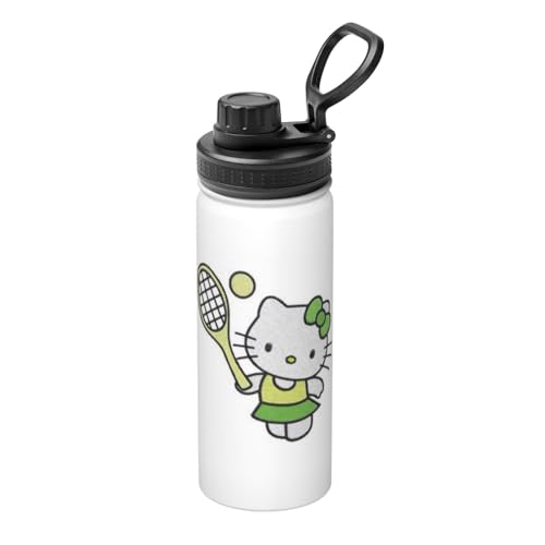 水筒 ハローキティ かわいい アニメ スポーツボトル 保温 保冷 ステンレス製 魔法瓶 直飲み キャリーハンドル付き 大容量 軽量 山登り 運動 旅行 人気 漫画 ファッション ギフト
